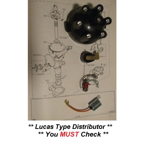 thumbnail image 2 of LUCAS Vintage Tune-Up Kit For Triumph Spitfire, TR7, MGB, Midget, Austin - Cap & Rotor 2 of 6