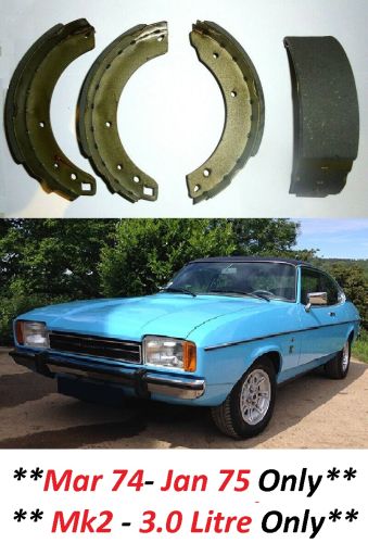 REAR BRAKE SHOES SET (Ford Capri Mk2 Parts) (3000, 3.0 Litre, GT, 3000E ...