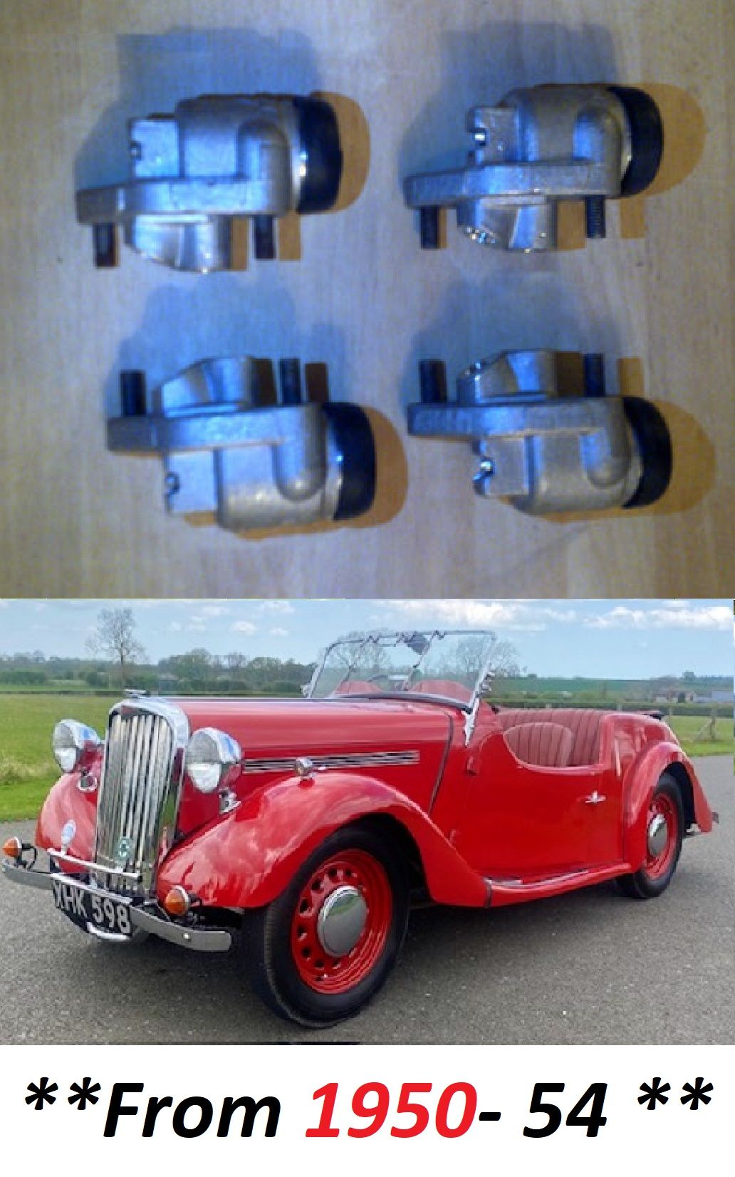 Singer Brake Kit FRONT BRAKE WHEEL CYLINDERS x4 (Singer 9 9hp Nine 9hp Roadster Parts ...