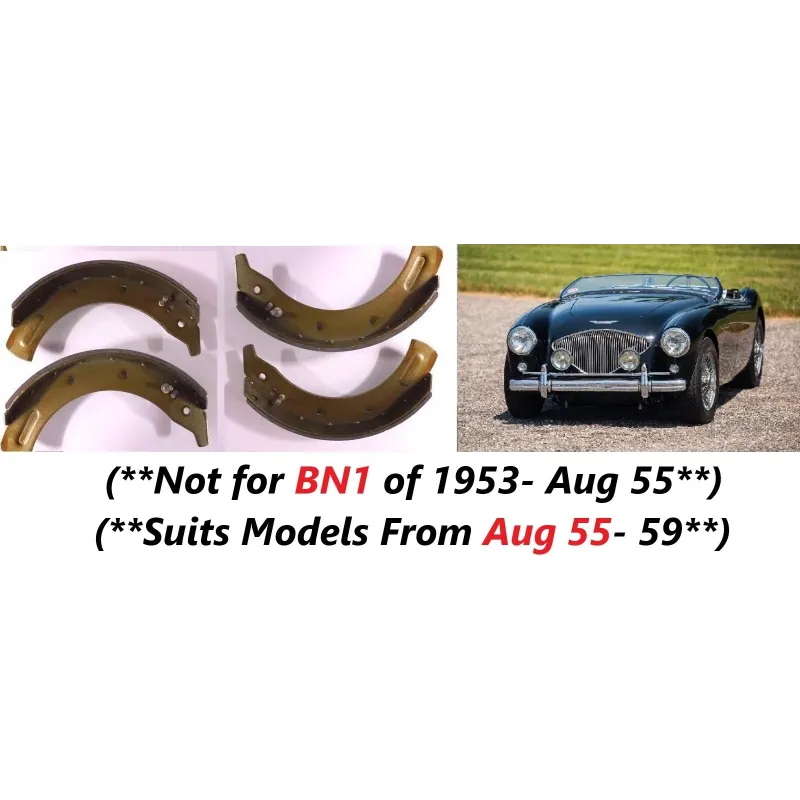 FRONT BRAKE SHOES SET (Austin Healey) (BN2, BN4 & BN6) (** From Aug 1955- 59 **)