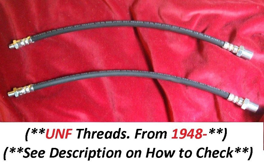 FRONT BRAKE HOSES x2 (Allard P1 P2 K2 K3 M2X J2 J2X) (**From 1948- 52**)