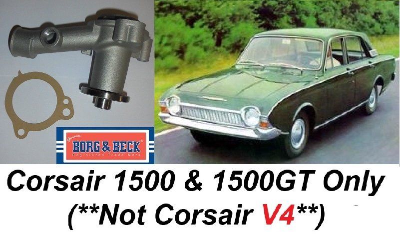 WATER PUMP (Ford Consul Corsair 1500) (120e & GT) (1963- Sep 65 Only)