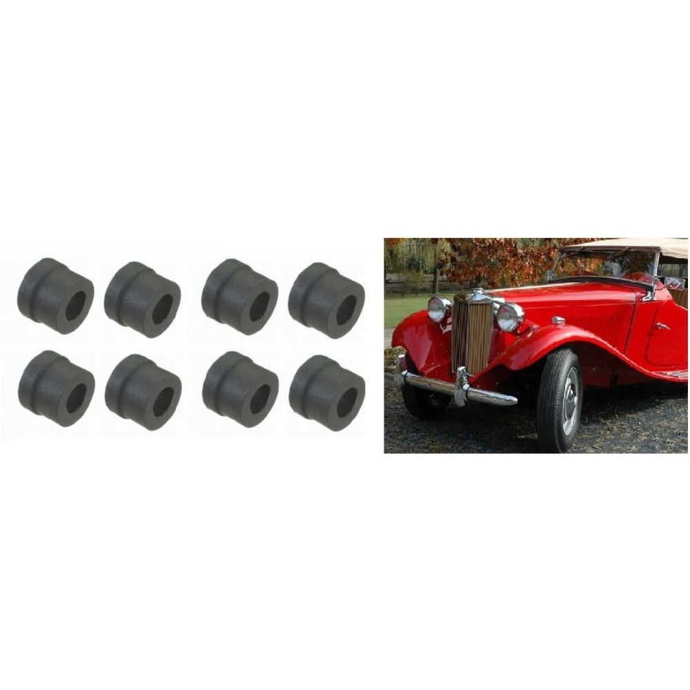FRONT LOWER INNER SUSPENSION WISHBONE BUSHES x8 (MG T TD TF) (1950- 55)