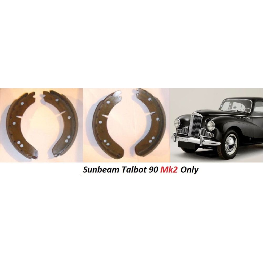 FRONT or REAR BRAKE SHOES SET (Sunbeam Talbot 90) (**Mk2 Only**) (**From 1950- 52 Only**)