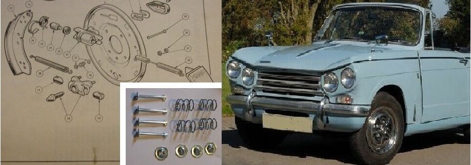 REAR BRAKE SHOE FITTING KIT (Triumph Vitesse) (1600cc & 2.0) (1962- 71)