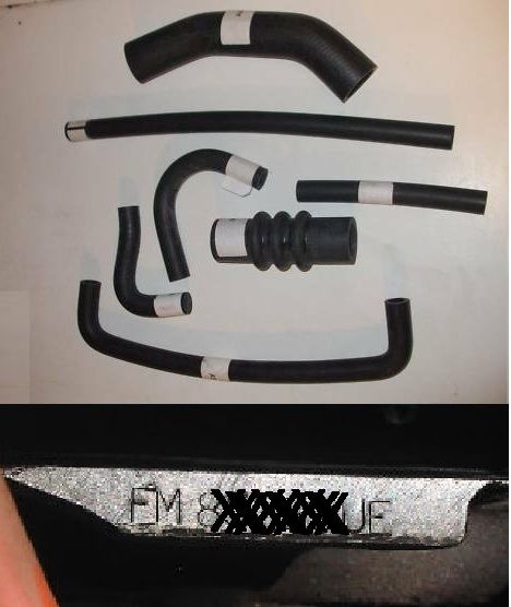 RADIATOR HEATER WATER HOSES KIT (Triumph Spitfire Mk4 Late & 1500) ( ** Check Engine Number ** )