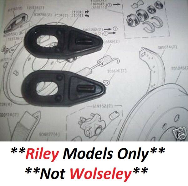 REAR BRAKE WHEEL CYLINDER GAITERS x2 (Riley 1.5 Saloon) (1958- 65)