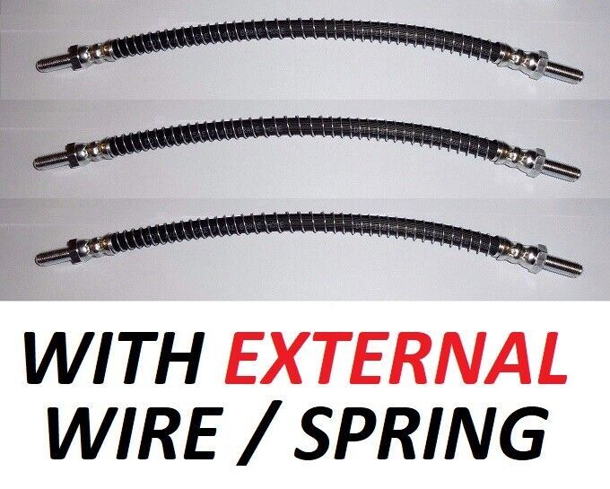 FRONT & REAR BRAKE HOSES x3 (Ford Escort Mk1) (1100, 1300, 1300GT) (1968- 74)