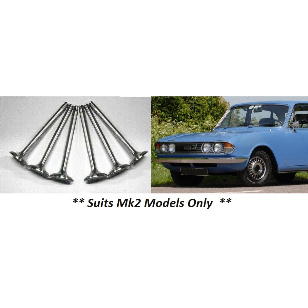 INLET VALVES x6 (Triumph 2000 / 2500 Saloon) (** Mk2 Only **) (**From 1968- 74**)