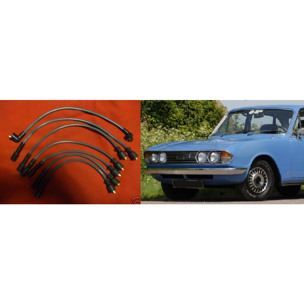 IGNITION HT LEADS SET (Triumph 2000 & 2.5 Saloon) (** Push In Leads **) (1963- 77)