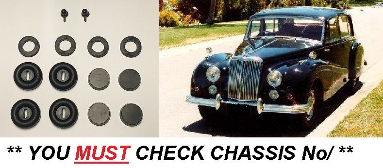 FRONT BRAKE WHEEL CYLINDER REPAIR SEALS KITS x4 (Armstrong Siddeley Sapphire 3.4) (** 1952- 54 Only **)