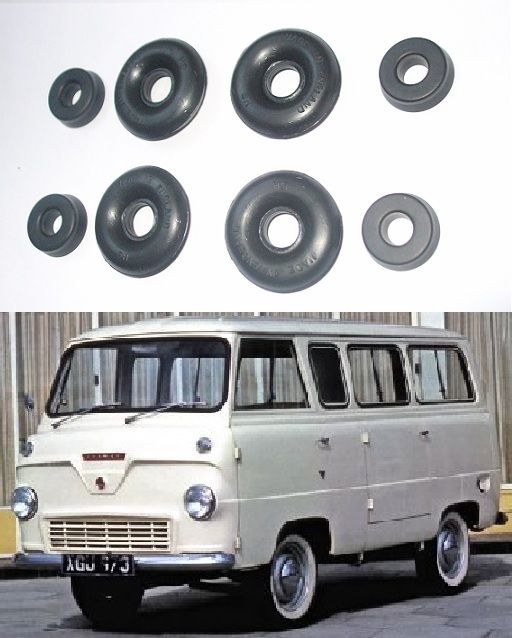 REAR WHEEL CYLINDER SEALS REPAIR KITS x2 (Ford 400e) (Van & Pickup) (* Late Type Brakes *) (From 1962- 65)
