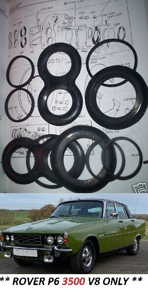 FRONT BRAKE CALIPER REPAIR SEALS KITS x2 (Rover P6 3500 V8) (1968- 77)