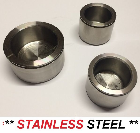 FRONT BRAKE CALIPER PISTONS x3 (** STAINLESS STEEL **) (Ferrari 365GTB GTC) (1967- )