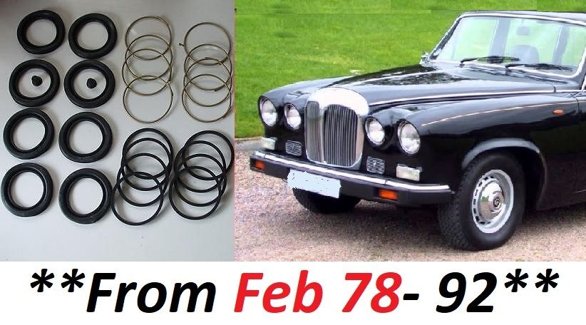 FRONT BRAKE CALIPER REPAIR SEALS KITS x2 (Daimler DS420 Limo) (**From Feb 78- 92**)