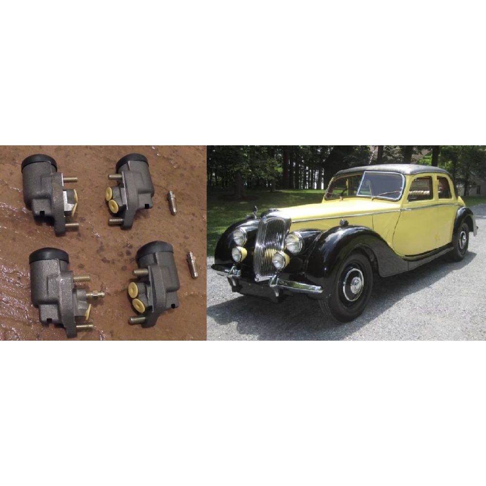 FRONT BRAKE WHEEL CYLINDERS x4 (Riley RMB 2-1/2 Litre) (** 1950- 52 **)