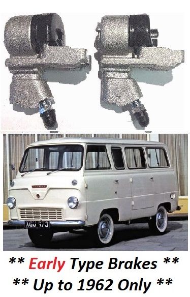 REAR BRAKE WHEEL CYLINDERS x2 (Ford 400e) (Van & Pickup) (**Early Type Brakes**) (**1957- 62 Only**)