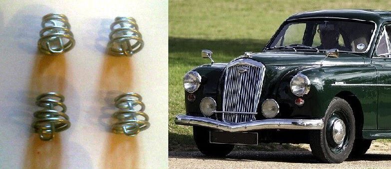 BRAKE SHOE FITTING BEEHIVE SPRINGS (Front or Rear) x4 (Wolseley 4/44) (1953- 56)