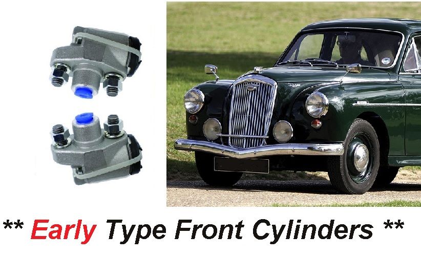 FRONT BRAKE WHEEL CYLINDERS x2 (Wolseley 4/44) (**Early Type**) (1953- Approx 55)