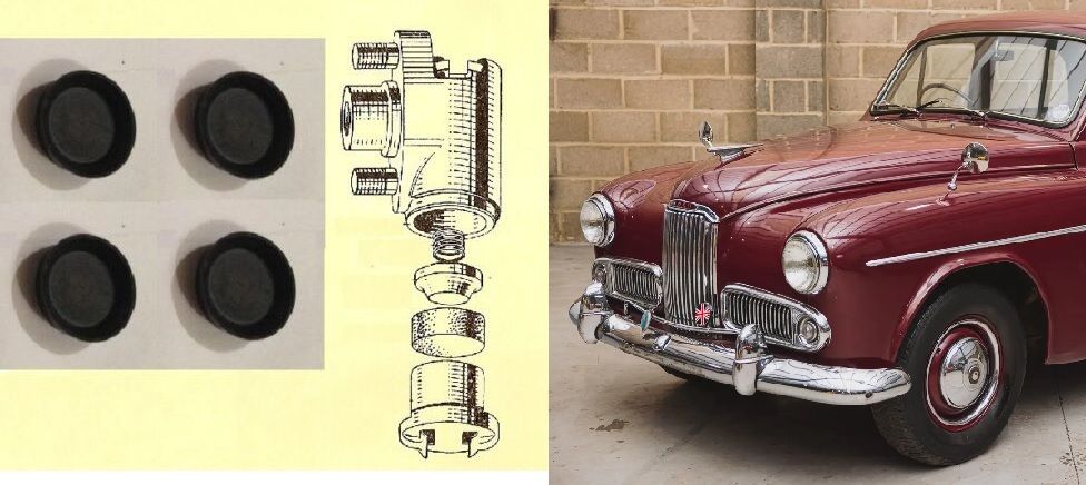 FRONT BRAKE WHEEL CYLINDER REPAIR SEALS KITS x4 (Humber Hawk) (Mk3 Mk4 Mk5) (1948- 54)