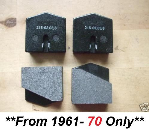 HANDBRAKE PADS (Lancia Flaminia, Flavia & Fulvia) (**1961- 70 Only**)