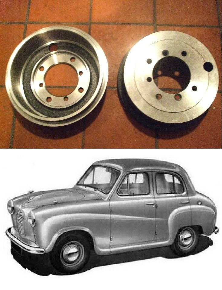 BRAKE DRUMS x2 (Austin A30 & A35) (Front or Rear) (1953- 68)