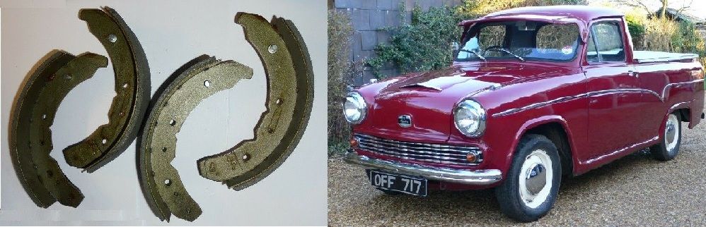 FRONT BRAKE SHOES SET (Austin A60 Van / Pickup) (1957- 73)