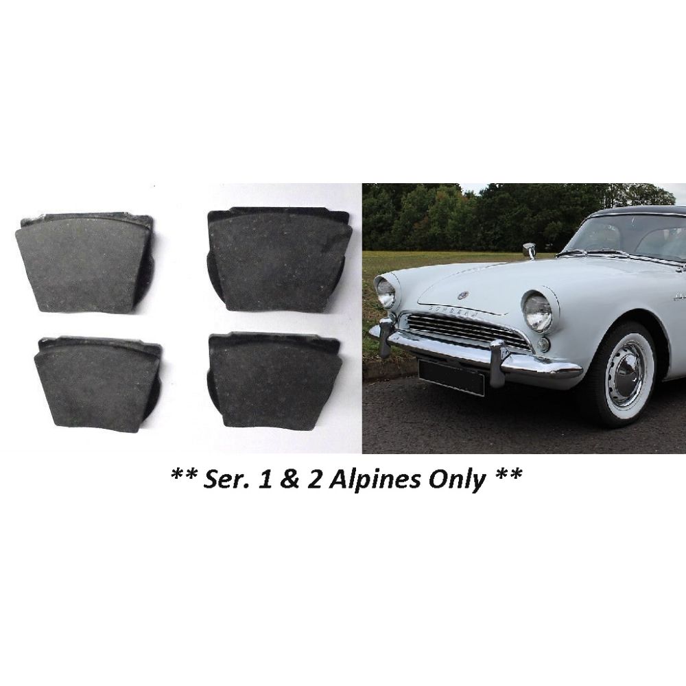 FRONT BRAKE PADS SET (Sunbeam Alpine) (Mk1 & Mk2 Only) (1959- 63)