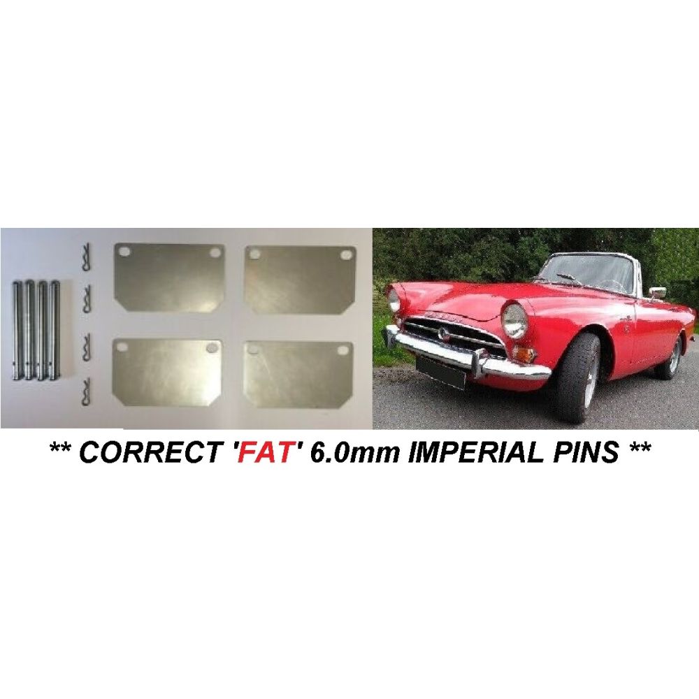 FRONT BRAKE PAD FITTING KIT - PINS & SHIMS (Sunbeam Alpine Ser.345) & (Tiger) (From 1963- 68)