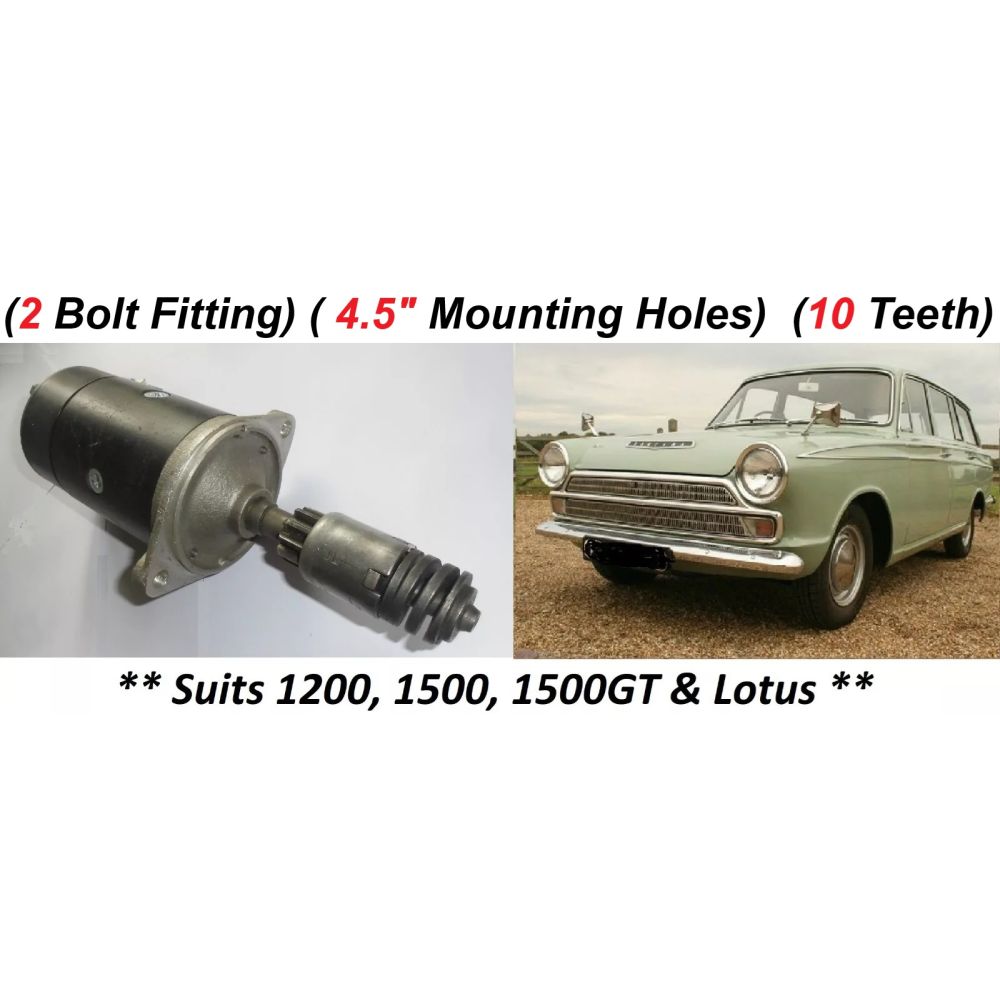 STARTER MOTOR (Ford Cortina Mk1) (1200, 1500, GT & Lotus) (1962- 66)