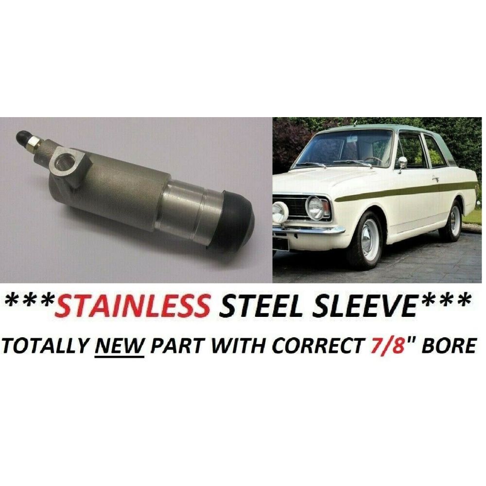 CLUTCH SLAVE CYLINDER (Lotus Cortina Mk2) (**STAINLESS STEEL**) (7/8") (1966- 70)
