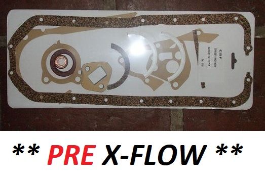 SUMP GASKET ENGINE SET (Cortina Mk2) (1300) (Pre X Flow) (Sep 66- Jul 67)