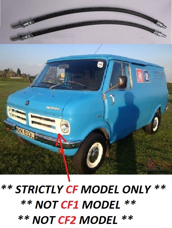 FRONT BRAKE HOSES x2 (Bedford CF Van) (**1969- 80 Only**)