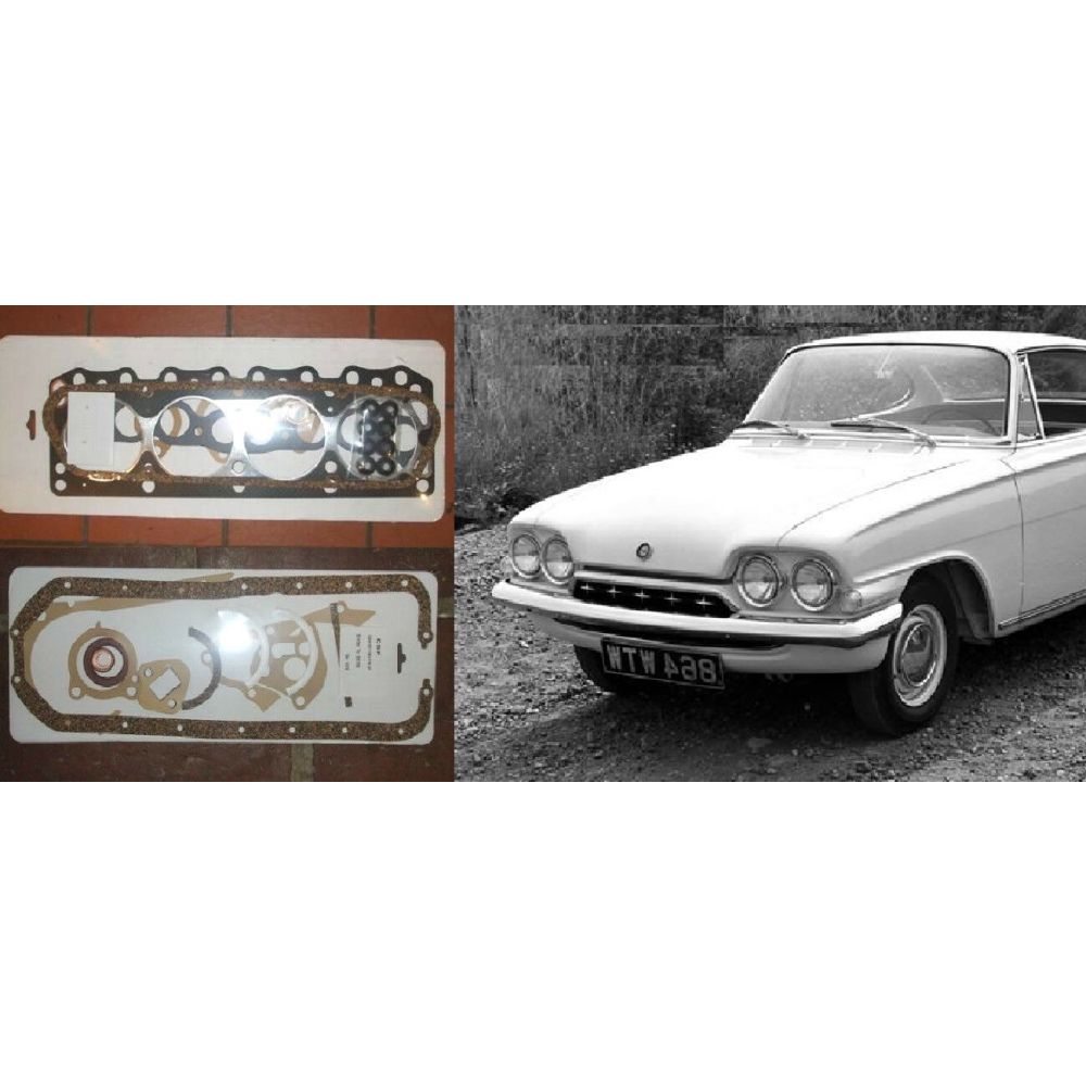 HEAD & SUMP (COMPLETE ENGINE GASKET SET) (Ford Consul Capri Classic) (109e & 116e) (1961-64)