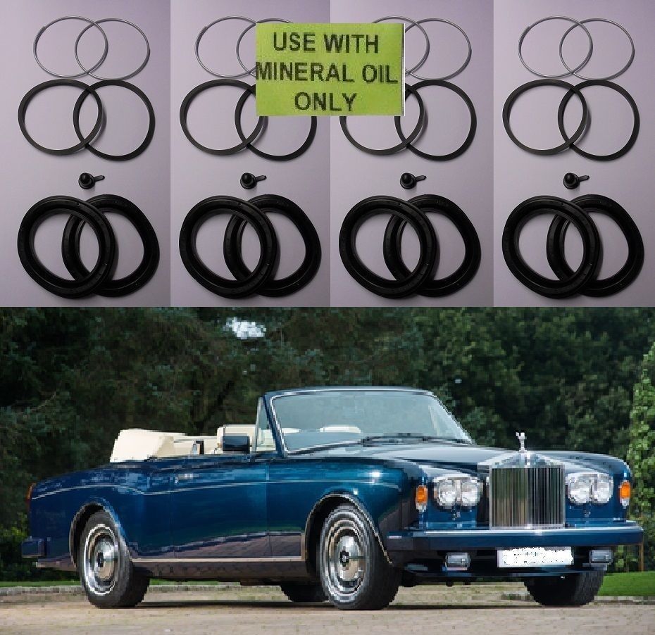 FRONT BRAKE CALIPER REPAIR SEALS KITS x2 (Rolls Royce Corniche) (** From 1979- 96 **)