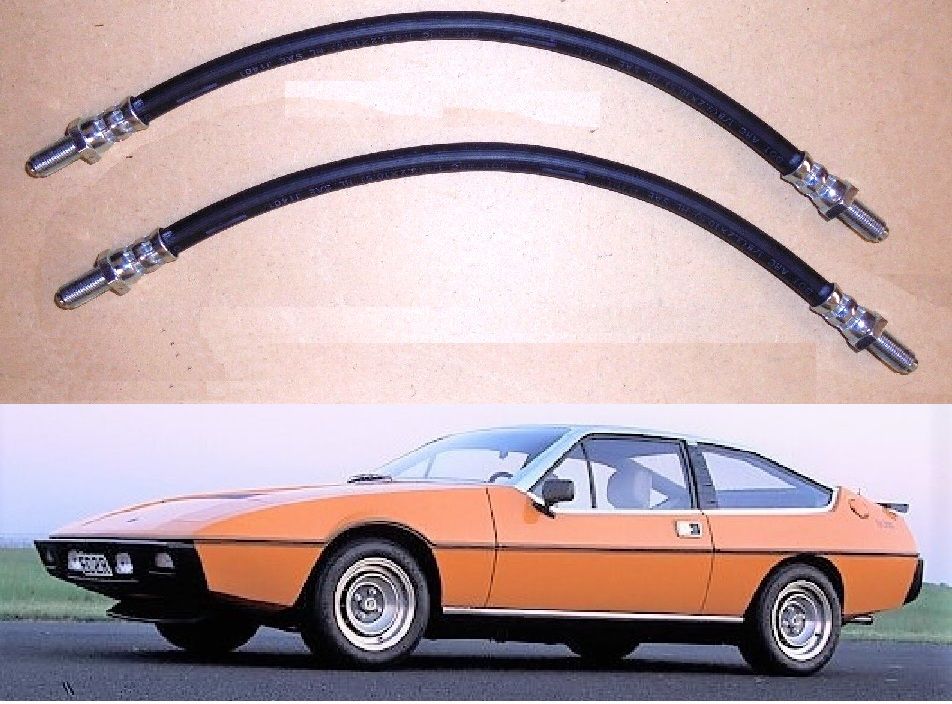 FRONT BRAKE HOSES x2 (Lotus Elite & Eclat) (2.0 & 2.2) (1974- 82)