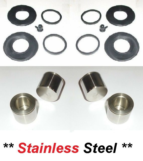 (x4) REAR BRAKE CALIPER PISTONS & SEALS (**STAINLESS STEEL**) (Lotus Elan) (1963- 74)