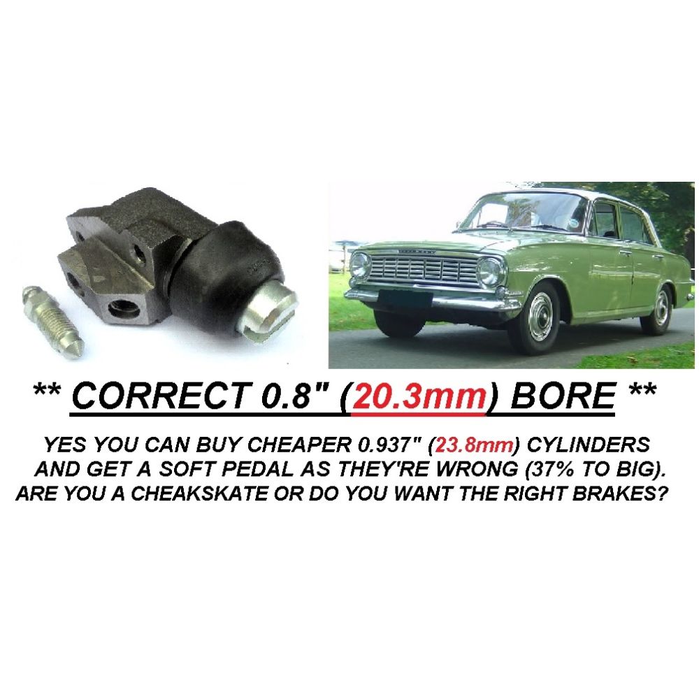 FRONT BRAKE WHEEL CYLINDER x1 (Vauxhall Victor FB) (1508cc & 1594cc) (** LEFT SIDE **) (1961- 64)