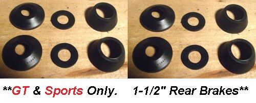 REAR BRAKE CALIPER REPAIR SEALS KITS x2 (Lancia Flaminia) (** GT & Sports Only **) (1960- 63)