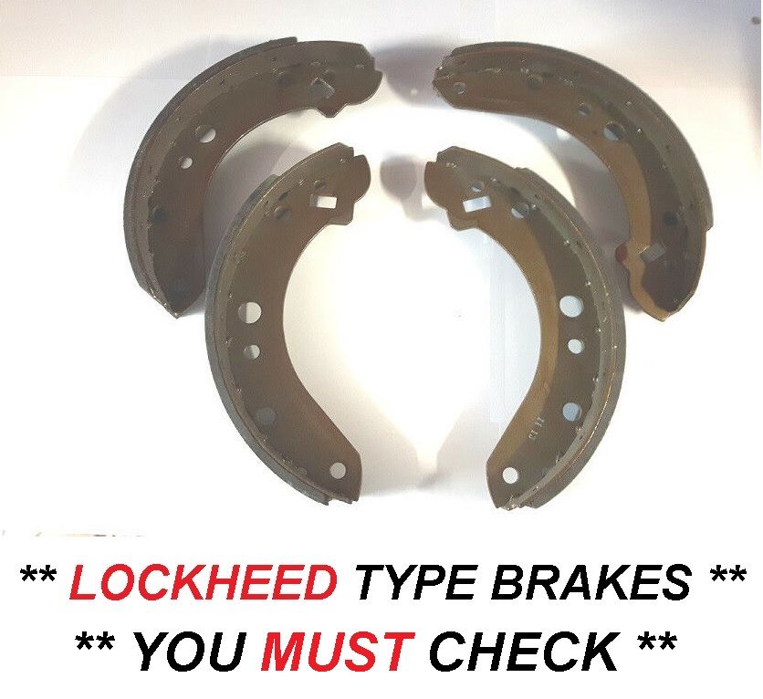 REAR BRAKE SHOES SET (Vauxhall Firenza) (1.8, 2.0 & 2.3) (1971- 76) (** LOCKHEED BRAKES **)