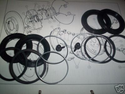 FRONT BRAKE CALIPER REPAIR SEALS KITS x2 (Jensen Healey & GT) (1972- 76)