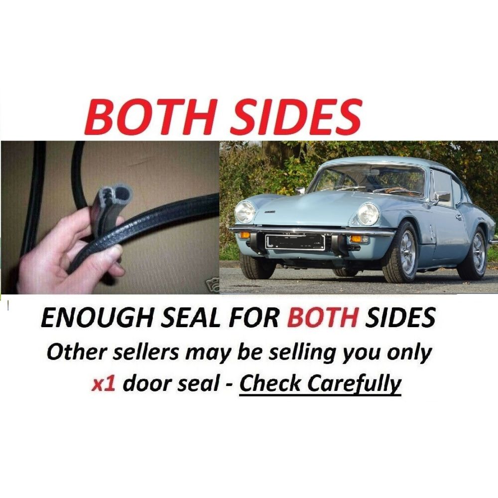 DOOR RUBBER SEALS x2 (Triumph GT6) (1966- 74)