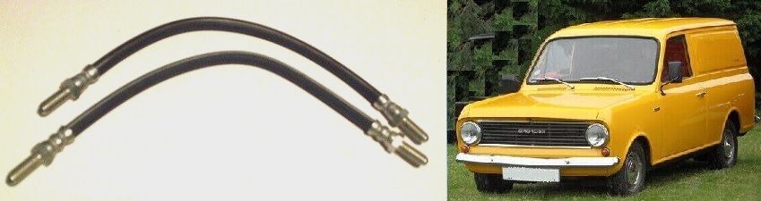 FRONT BRAKE HOSES x2 (Bedford HA Van) (1963- 84)