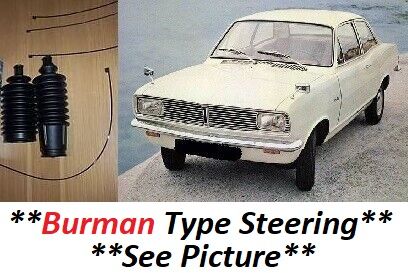 STEERING RACK GAITERS x2 (Vauxhall Viva HB) (**Burman Type**) (1966- 70)