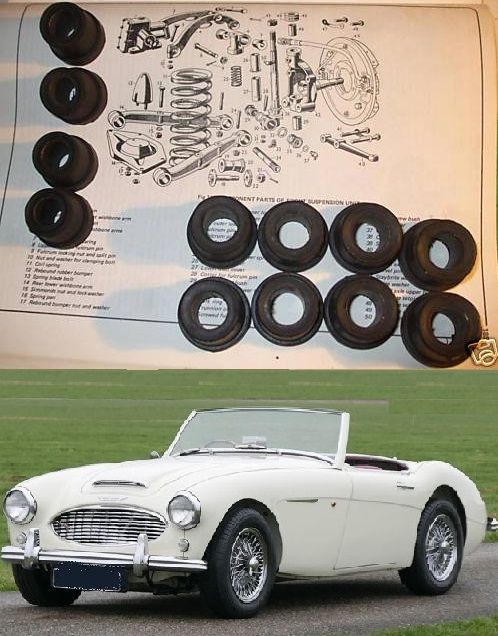 FRONT SUSPENSION WISHBONE BUSHES x12 (Austin Healey) (1953- 68)