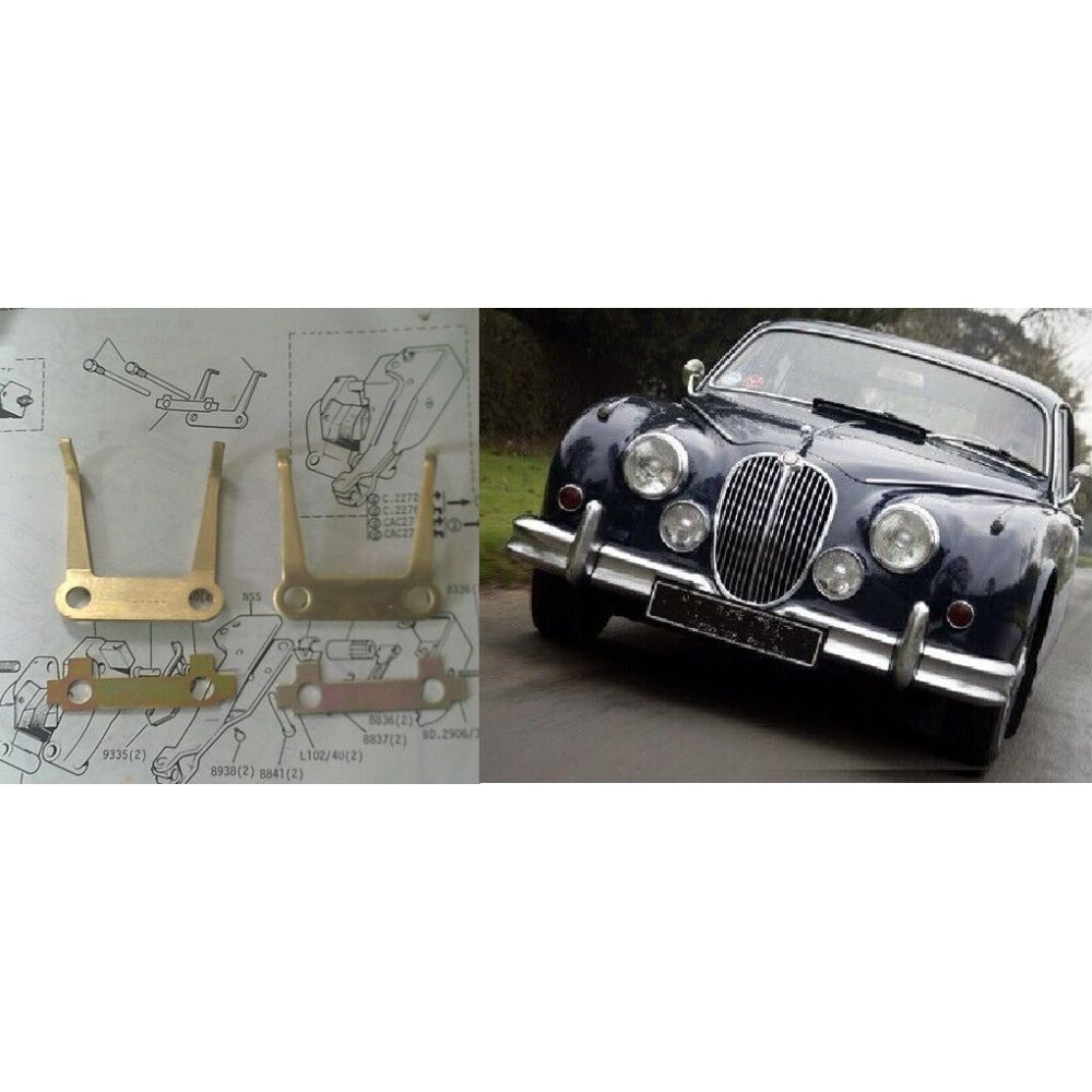 REAR HANDBRAKE PAD FITTING FORKS SPRINGS (Jaguar Mk2) (1959- 69)