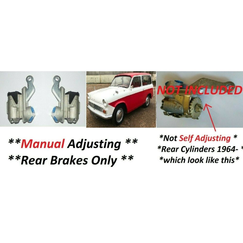 REAR BRAKE WHEEL CYLINDERS x2 (Hillman Husky) (Ser.1,2,3 Early) (**From 1957- 64 Only**)