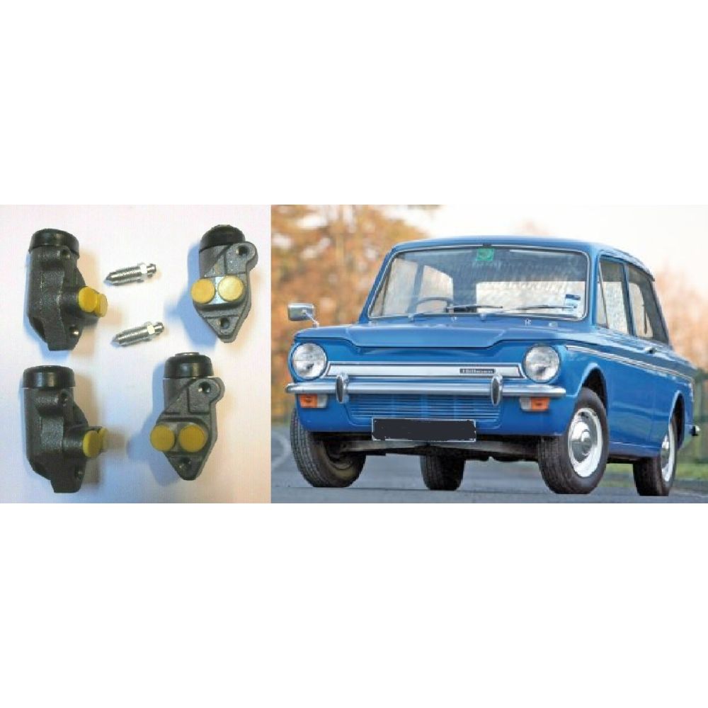 FRONT BRAKE WHEEL CYLINDERS x4 (Hillman Imp) (1963- 76)