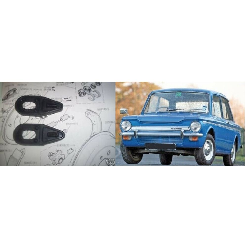 REAR BRAKE WHEEL CYLINDER GAITERS x2 (Hillman Imp) (1963- 76)