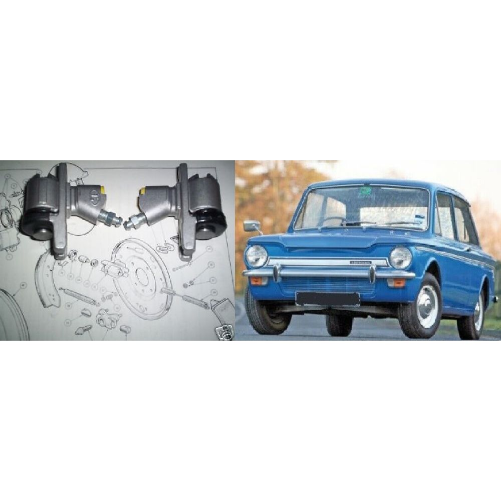 REAR BRAKE WHEEL CYLINDERS x2 (Hillman Imp) (1963- 76)